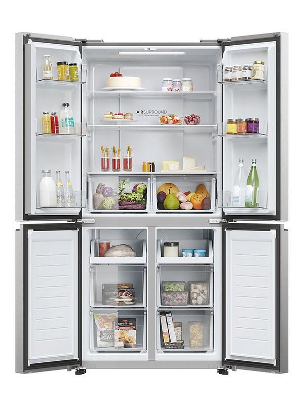 Haier Cube 83 HCR3818ENMG Total No Frost American Fridge Freezer, E-Rated - Inox - Image 2